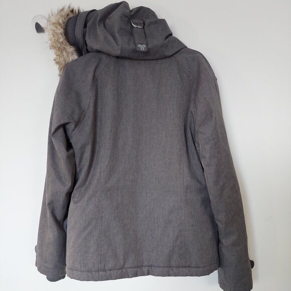 Aritzia TNA Gray Vail Parka Removable Fur From Hood Coat Size M - Picture 6 of 16